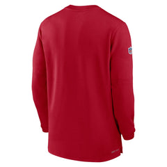 Tampa Bay Buccaneers 2023 Sideline Performance Long Sleeve Tri-Blend Quarter-Zip Top - Red Tops