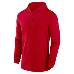 Tampa Bay Buccaneers Sideline Performance Long Sleeve Hoodie T-Shirt - Red Hoodies