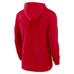 Tampa Bay Buccaneers Sideline Performance Long Sleeve Hoodie T-Shirt - Red Hoodies