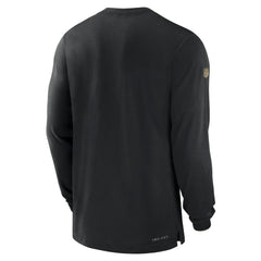 New Orleans Saints 2023 Sideline Performance Long Sleeve T-Shirt - Black T-shirts