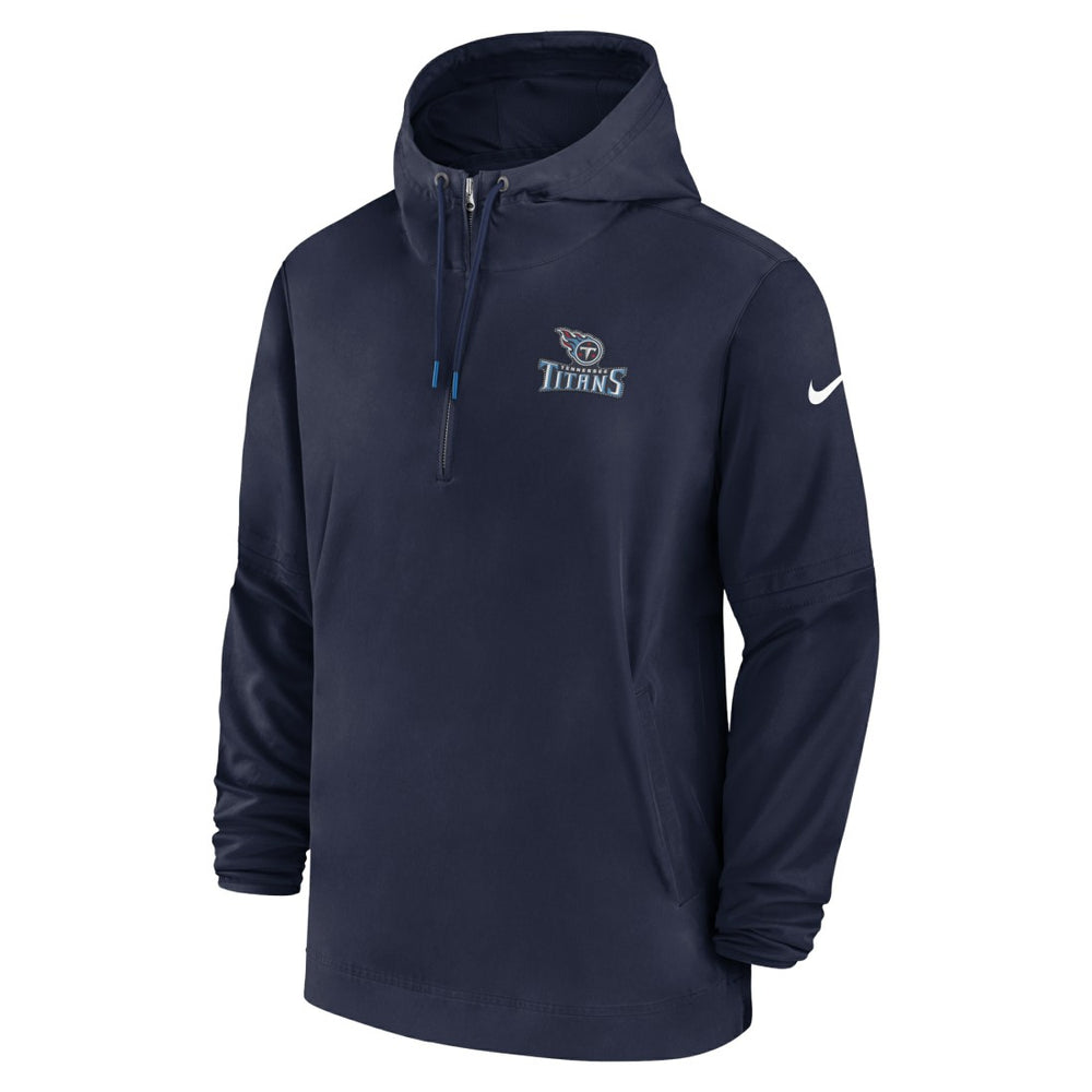 Tennessee Titans Sideline Half-Zip Hoodie - Navy Hoodies