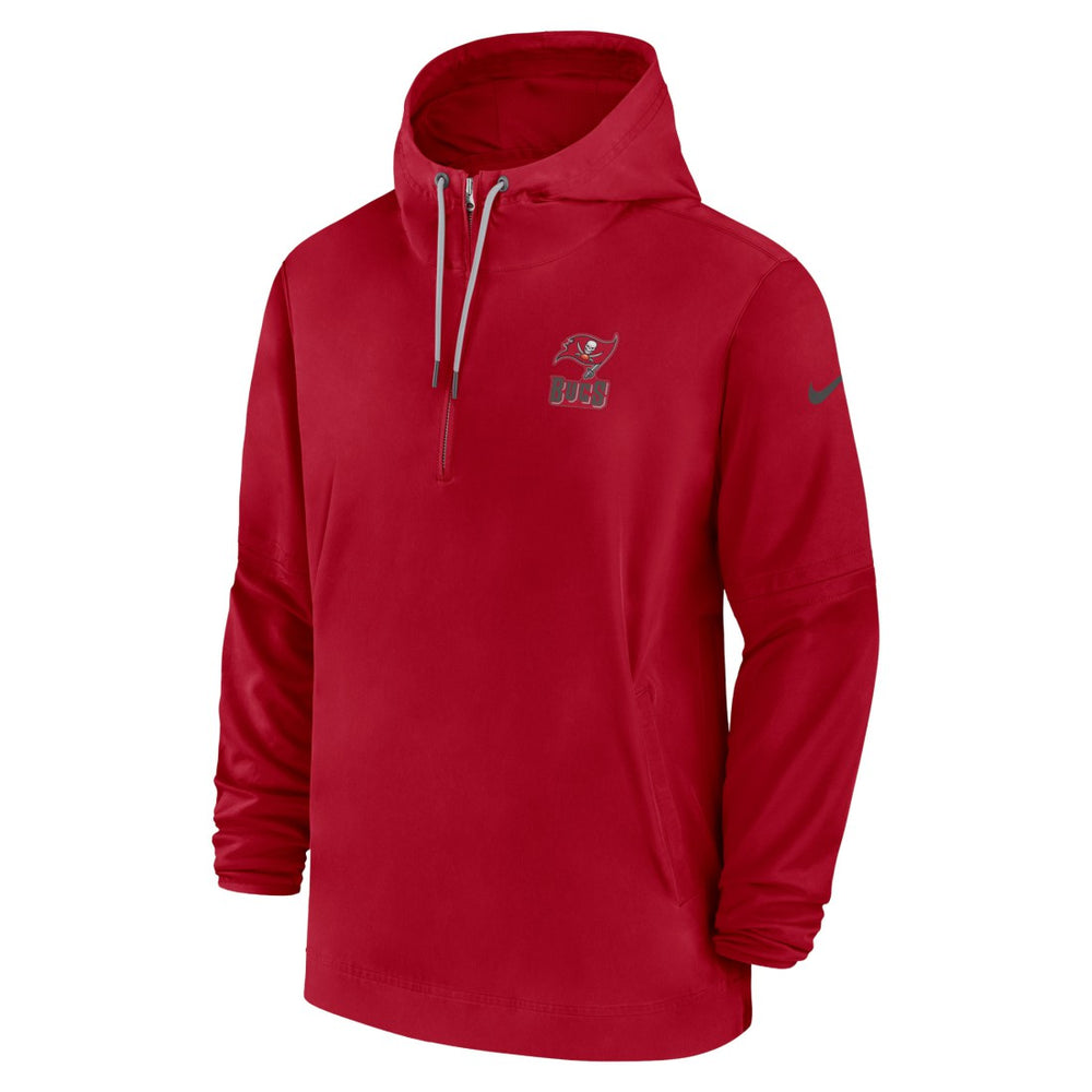 Tampa Bay Buccaneers Sideline Half-Zip Hoodie - Red Hoodies