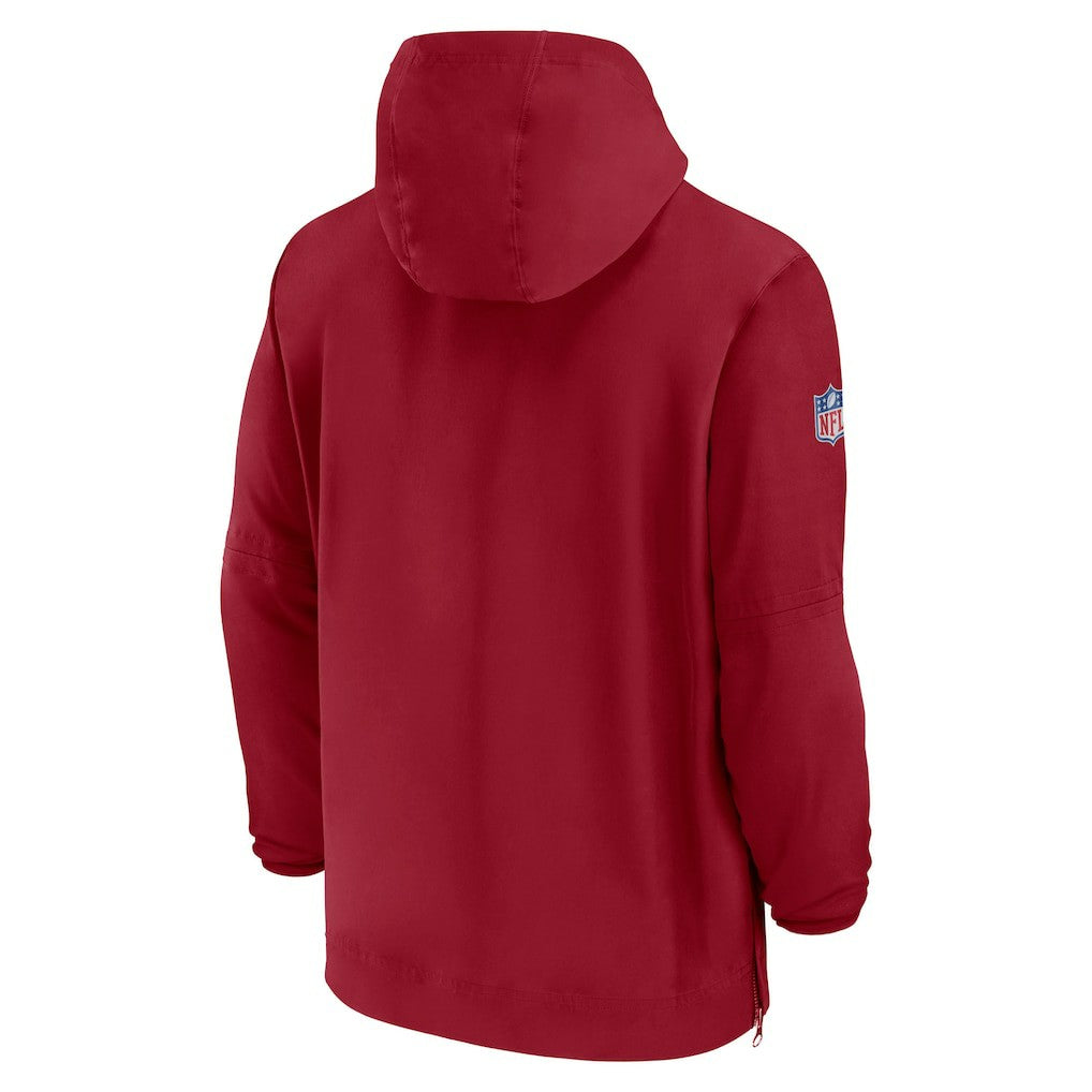 Arizona Cardinals Sideline Half-Zip Hoodie - Cardinal Hoodies