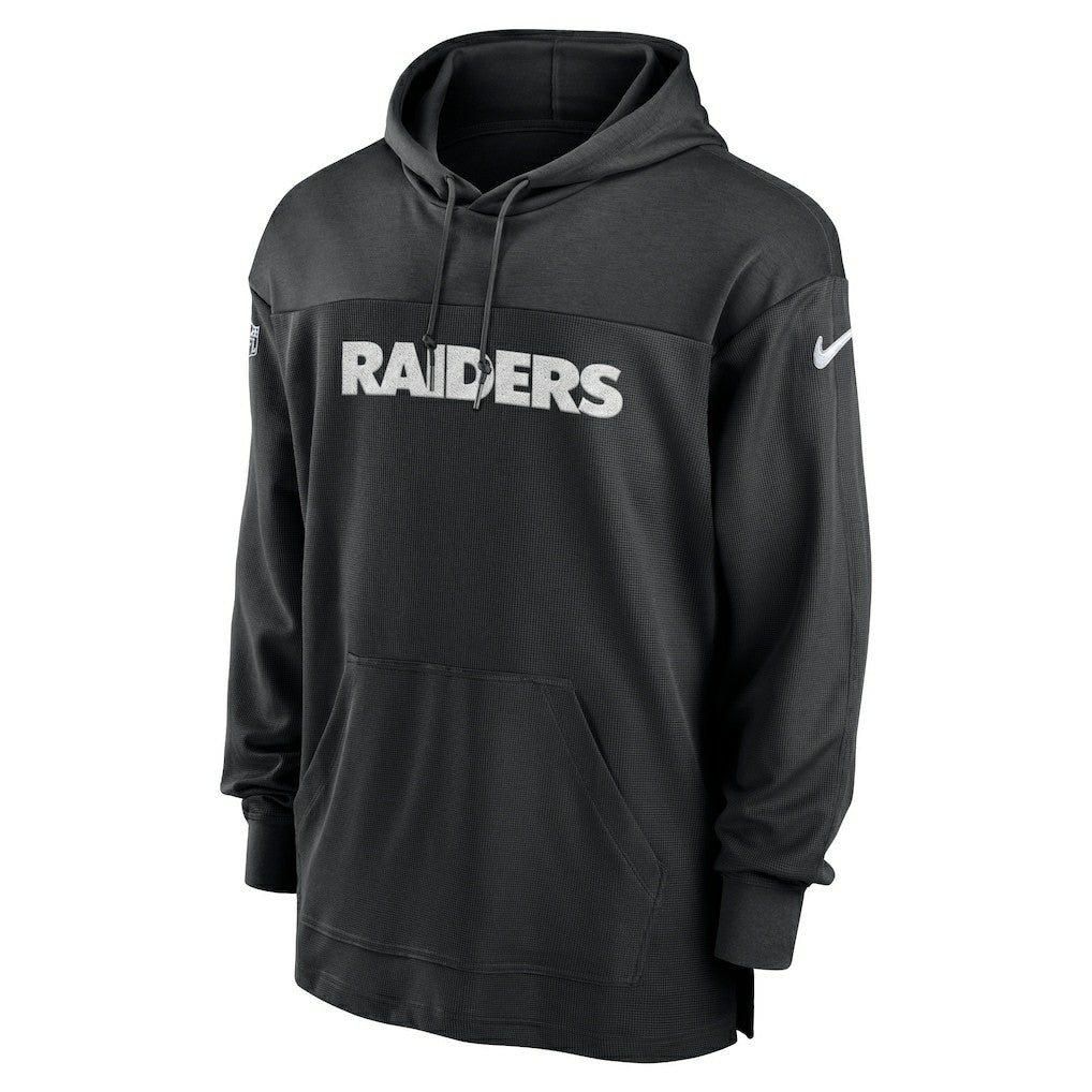 Las Vegas Raiders 2023 Sideline Lightweight Performance Hooded Top - Black Tops