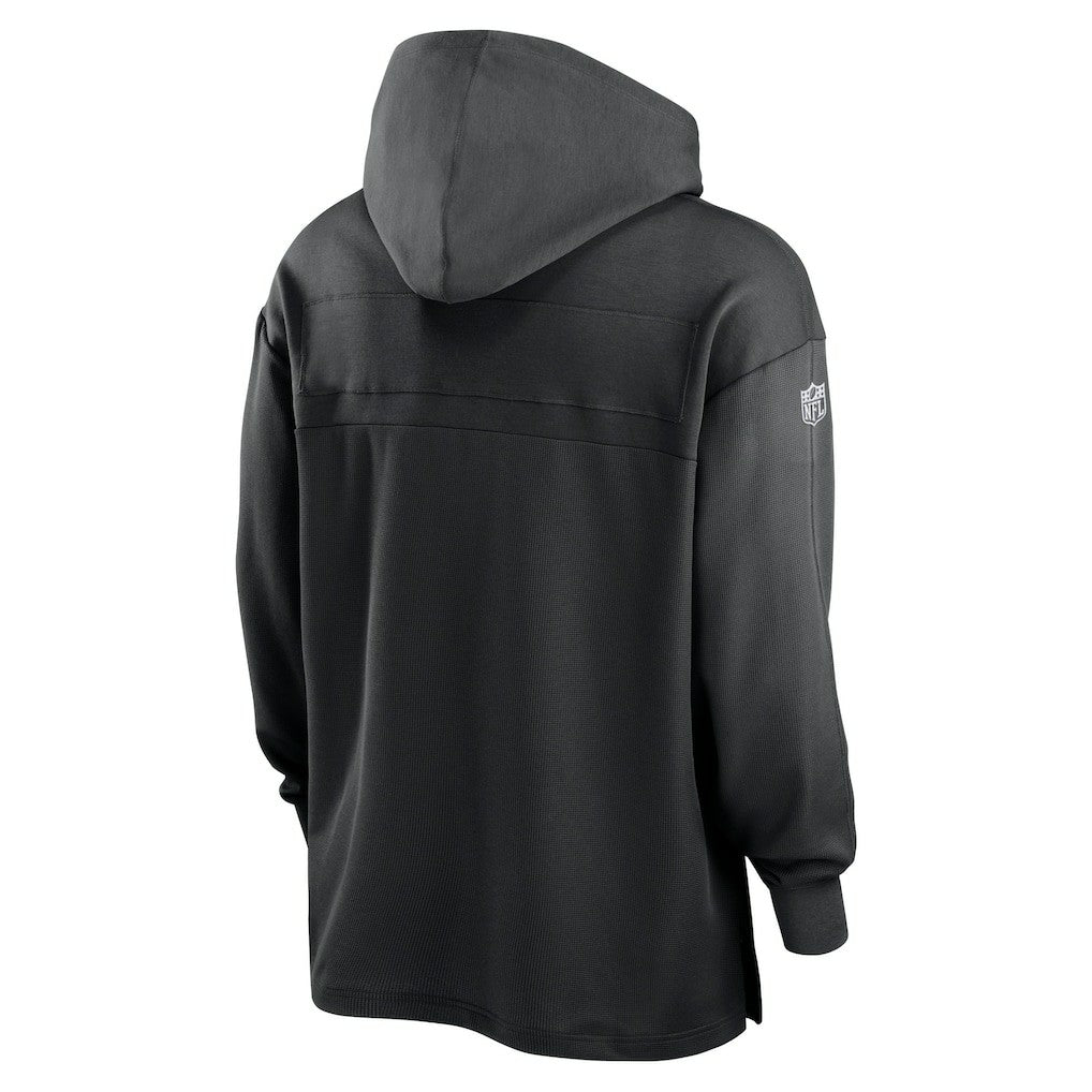 Las Vegas Raiders 2023 Sideline Lightweight Performance Hooded Top - Black Tops