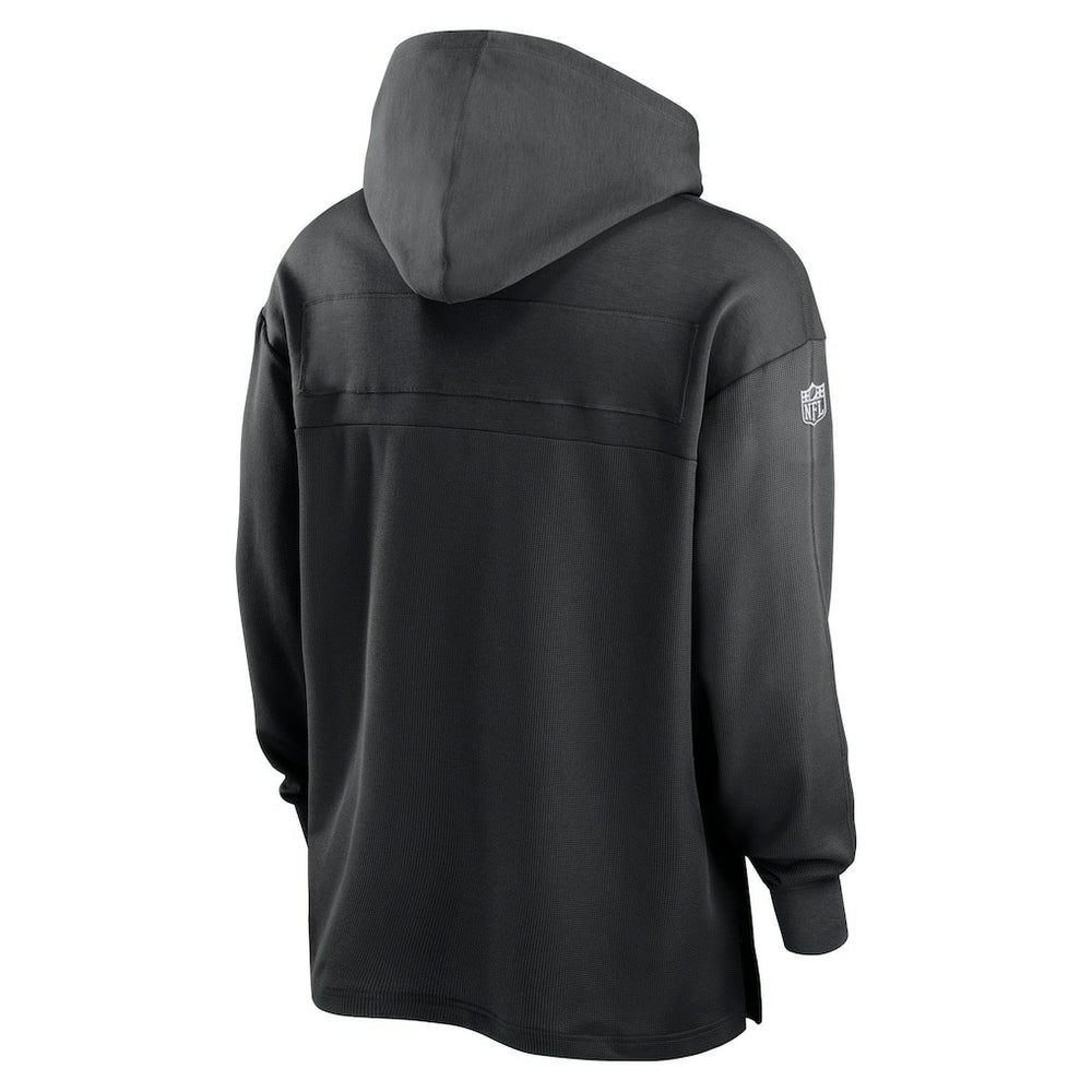 Las Vegas Raiders 2023 Sideline Lightweight Performance Hooded Top - Black Tops