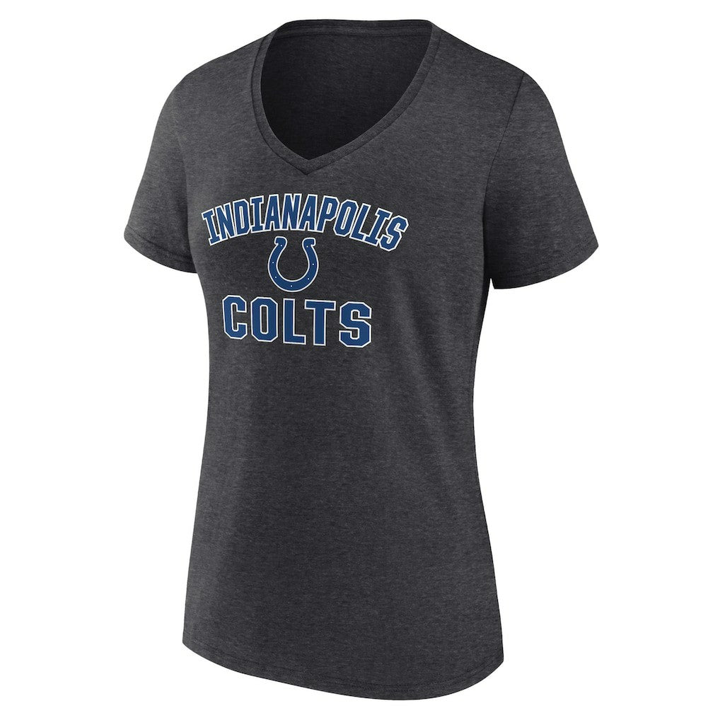 Indianapolis Colts Women's Victory Arch Team V-Neck T-Shirt - Charcoal T-shirts
