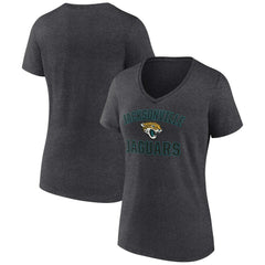 Jacksonville Jaguars Women's Victory Arch Team V-Neck T-Shirt - Charcoal T-shirts