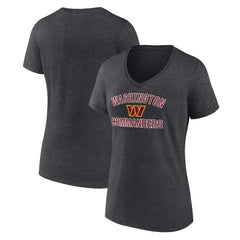 Washington Commanders Women's Victory Arch Team V-Neck T-Shirt - Charcoal T-shirts
