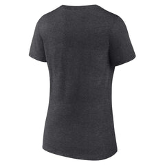 San Antonio Spurs Women's Logo V-Neck T-Shirt Charcoal