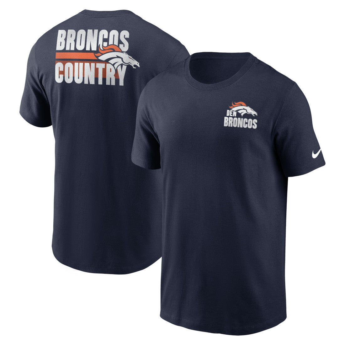 Denver Broncos Blitz Essential T-Shirt - Navy T-shirts