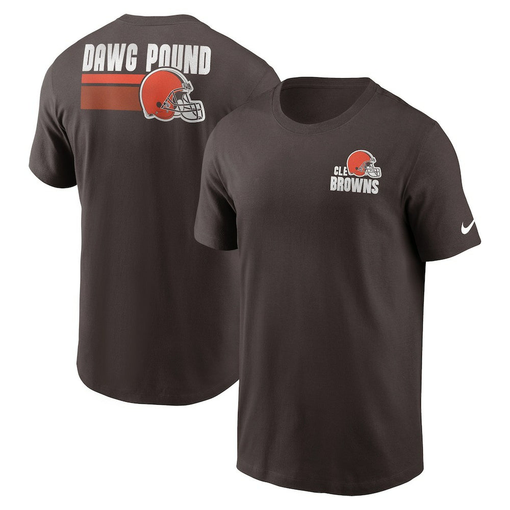 Cleveland Browns Blitz Essential T-Shirt - Brown T-shirts