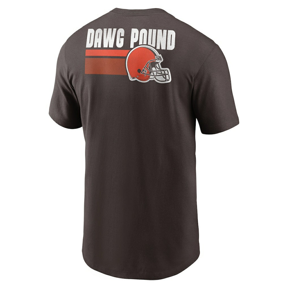 Cleveland Browns Blitz Essential T-Shirt - Brown T-shirts
