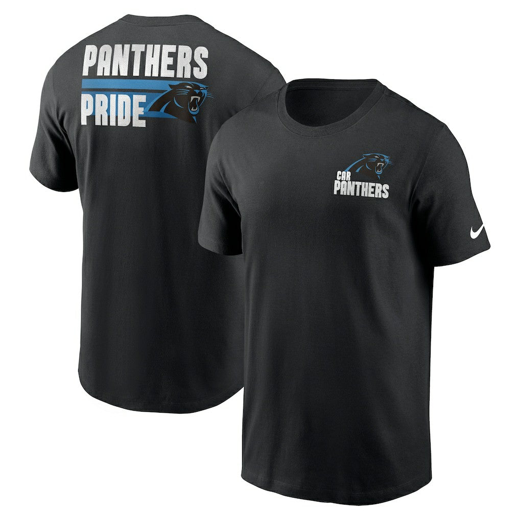 Carolina Panthers Blitz Essential T-Shirt - Black T-shirts