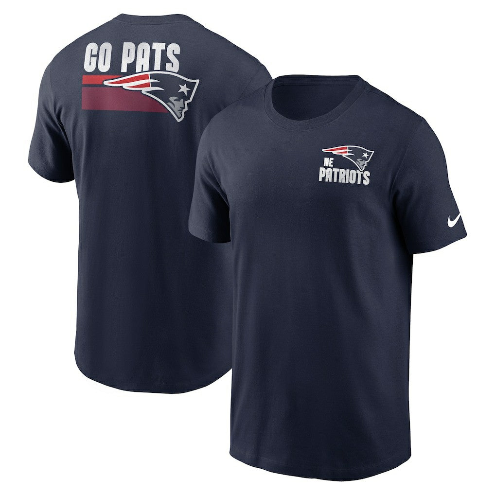 New England Patriots Blitz Essential T-Shirt - Navy T-shirts