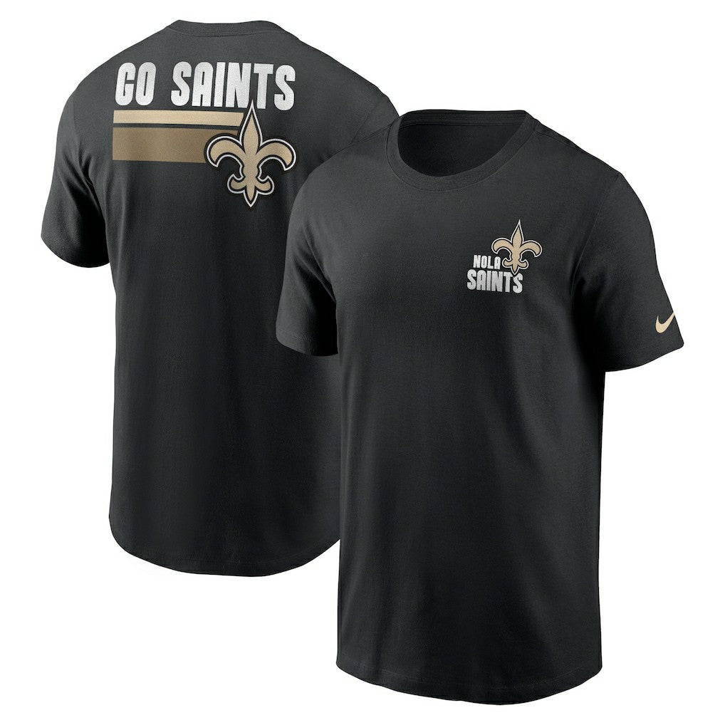 New Orleans Saints Blitz Essential T-Shirt - Black T-shirts