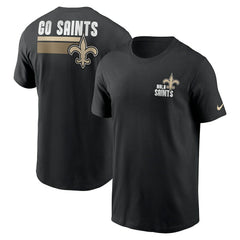 New Orleans Saints Blitz Essential T-Shirt - Black T-shirts