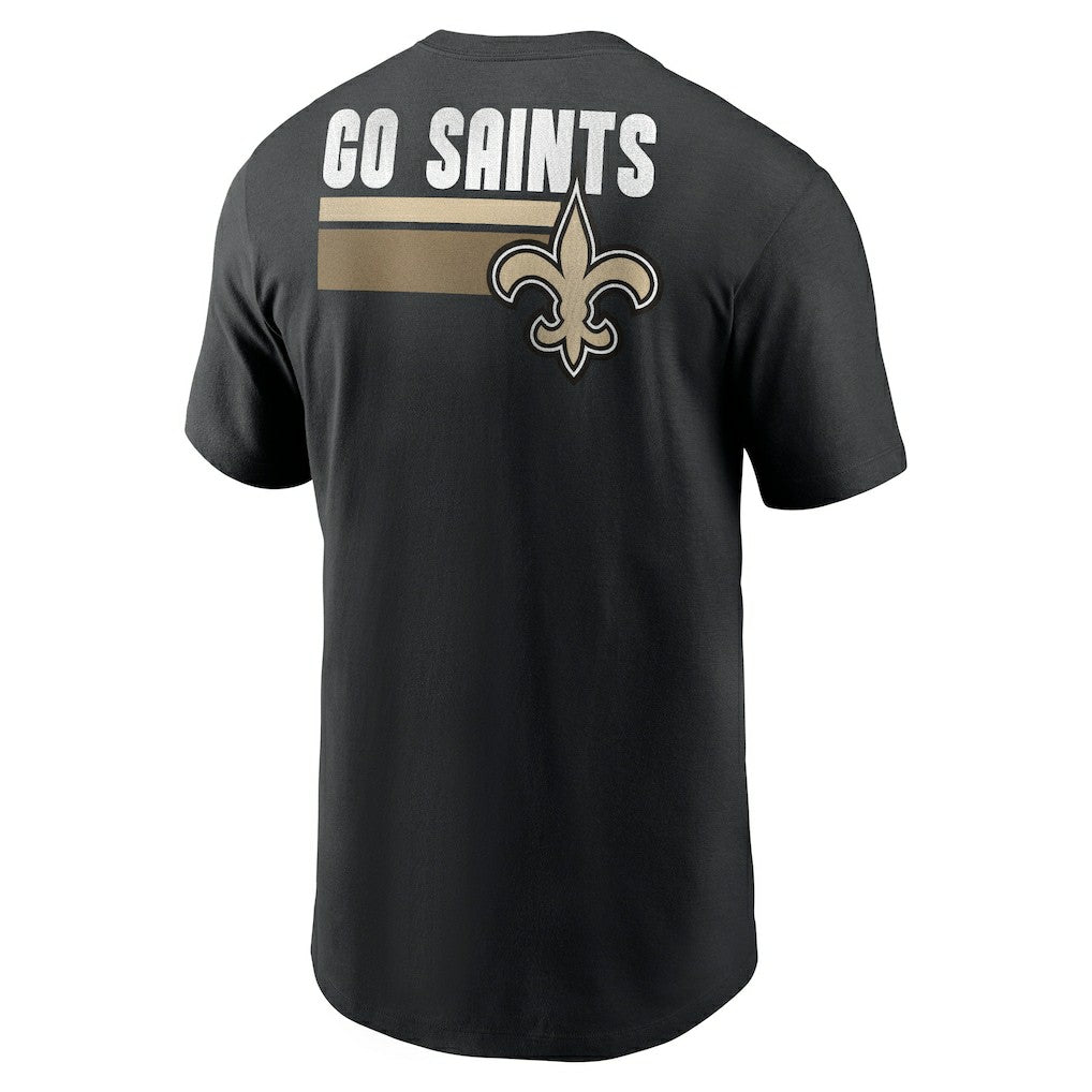 New Orleans Saints Blitz Essential T-Shirt - Black T-shirts