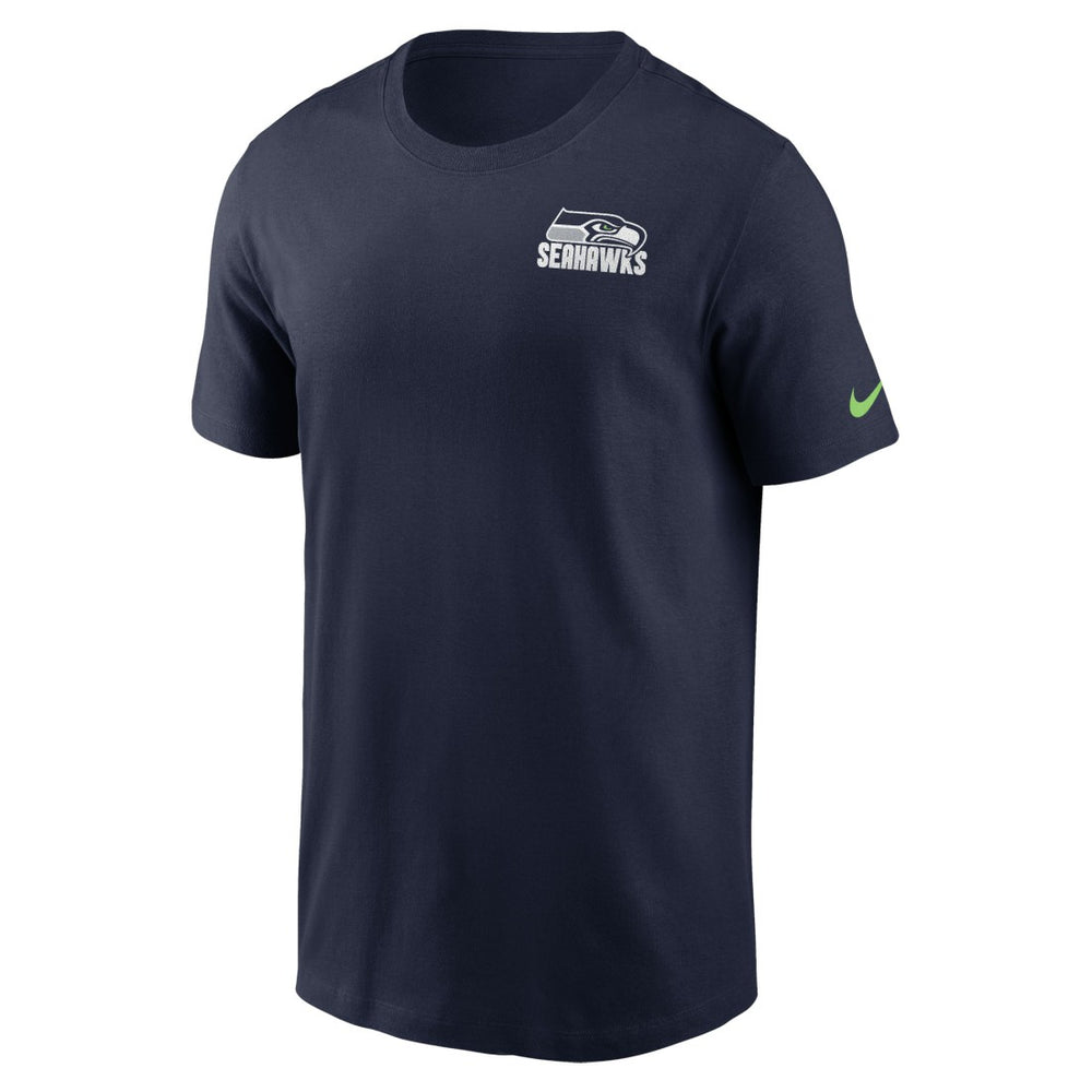 Seattle Seahawks Blitz Essential T-Shirt - College Navy T-shirts
