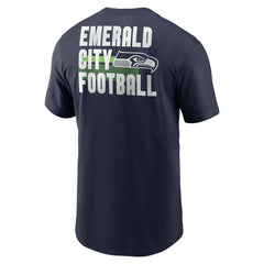 Seattle Seahawks Blitz Essential T-Shirt - College Navy T-shirts