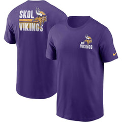 Minnesota Vikings Blitz Essential T-Shirt - Purple T-shirts