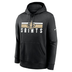 New Orleans Saints Club Fleece Pullover Hoodie - Black Hoodies