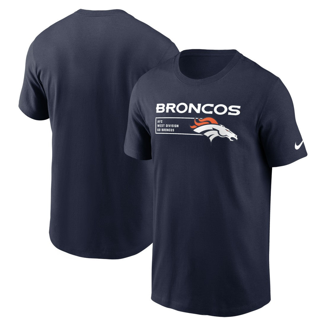 Denver Broncos Division Essential T-Shirt - Navy T-shirts