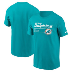 Miami Dolphins Division Essential T-Shirt - Aqua T-shirts