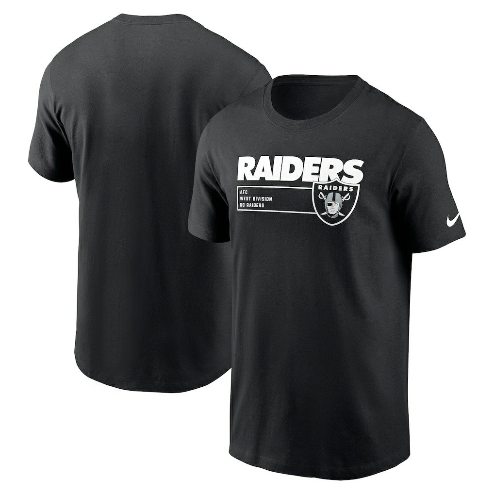 Las Vegas Raiders Division Essential T-Shirt - Black T-shirts