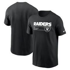 Las Vegas Raiders Division Essential T-Shirt - Black T-shirts