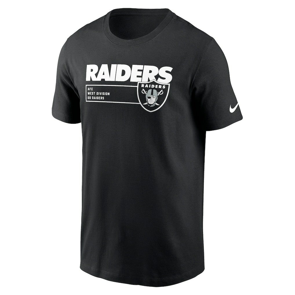 Las Vegas Raiders Division Essential T-Shirt - Black T-shirts