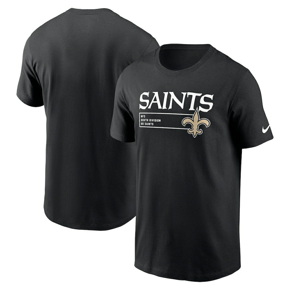 New Orleans Saints Division Essential T-Shirt - Black T-shirts