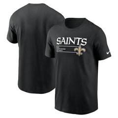 New Orleans Saints Division Essential T-Shirt - Black T-shirts