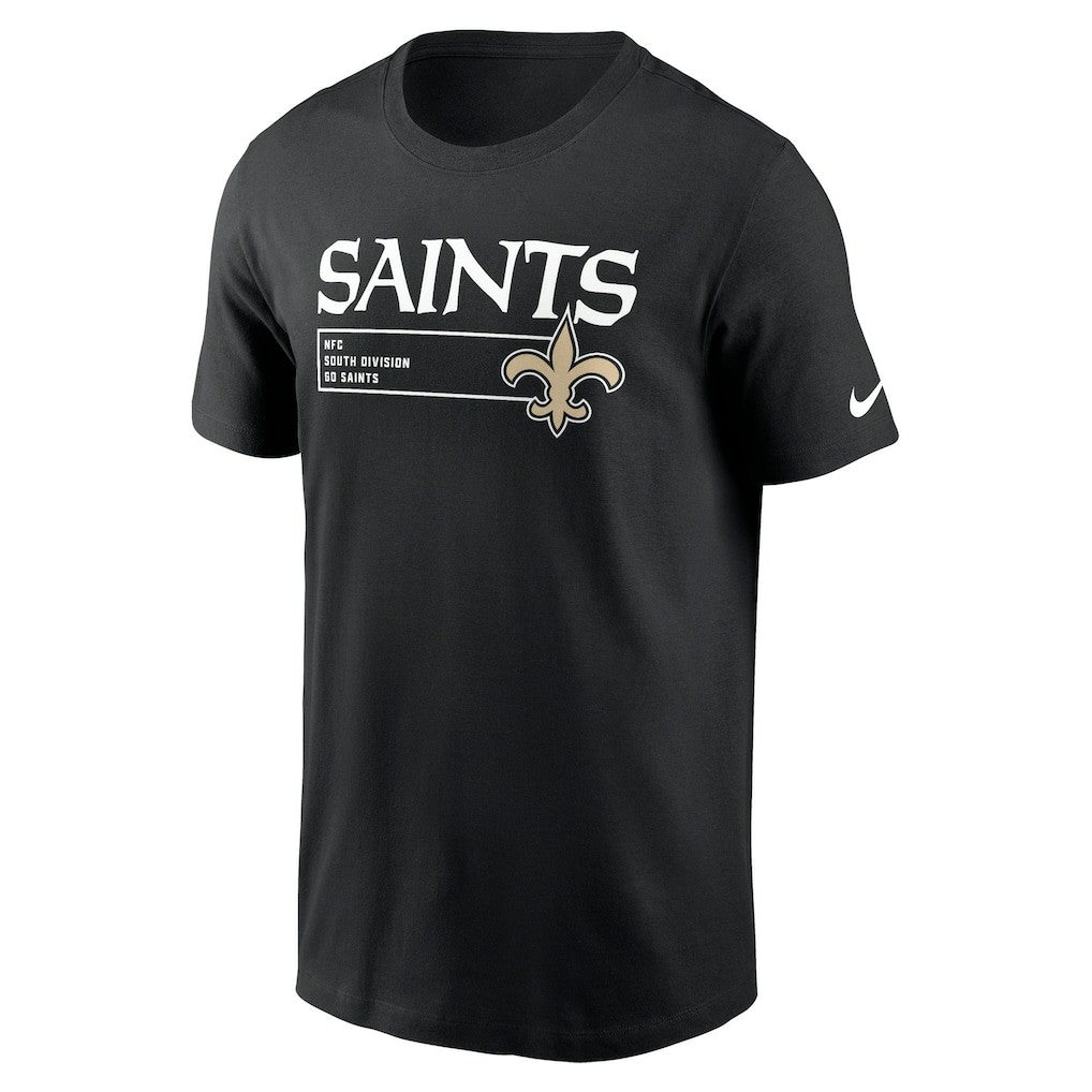 New Orleans Saints Division Essential T-Shirt - Black T-shirts