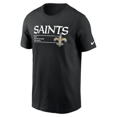 New Orleans Saints Division Essential T-Shirt - Black T-shirts