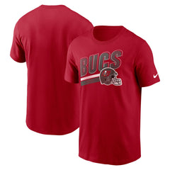 Tampa Bay Buccaneers Essential Blitz Lockup T-Shirt - Red T-shirts