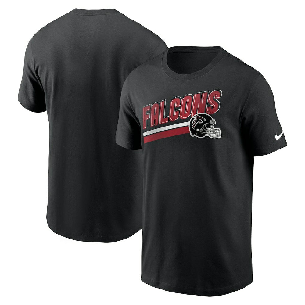 Atlanta Falcons Essential Blitz Lockup T-Shirt - Black T-shirts