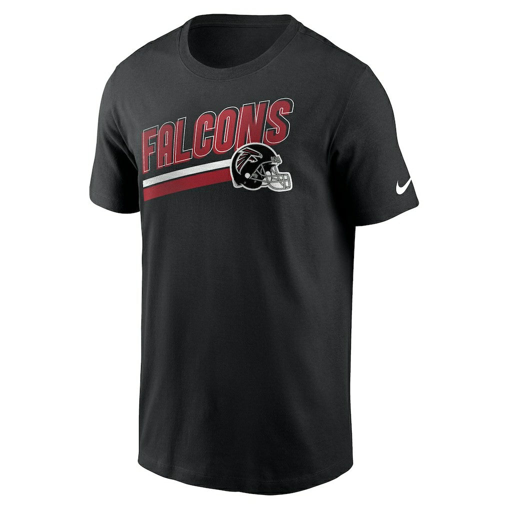 Atlanta Falcons Essential Blitz Lockup T-Shirt - Black T-shirts