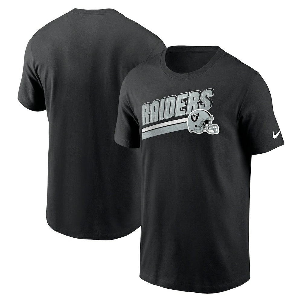Las Vegas Raiders Essential Blitz Lockup T-Shirt - Black T-shirts