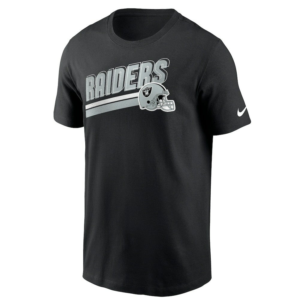 Las Vegas Raiders Essential Blitz Lockup T-Shirt - Black T-shirts