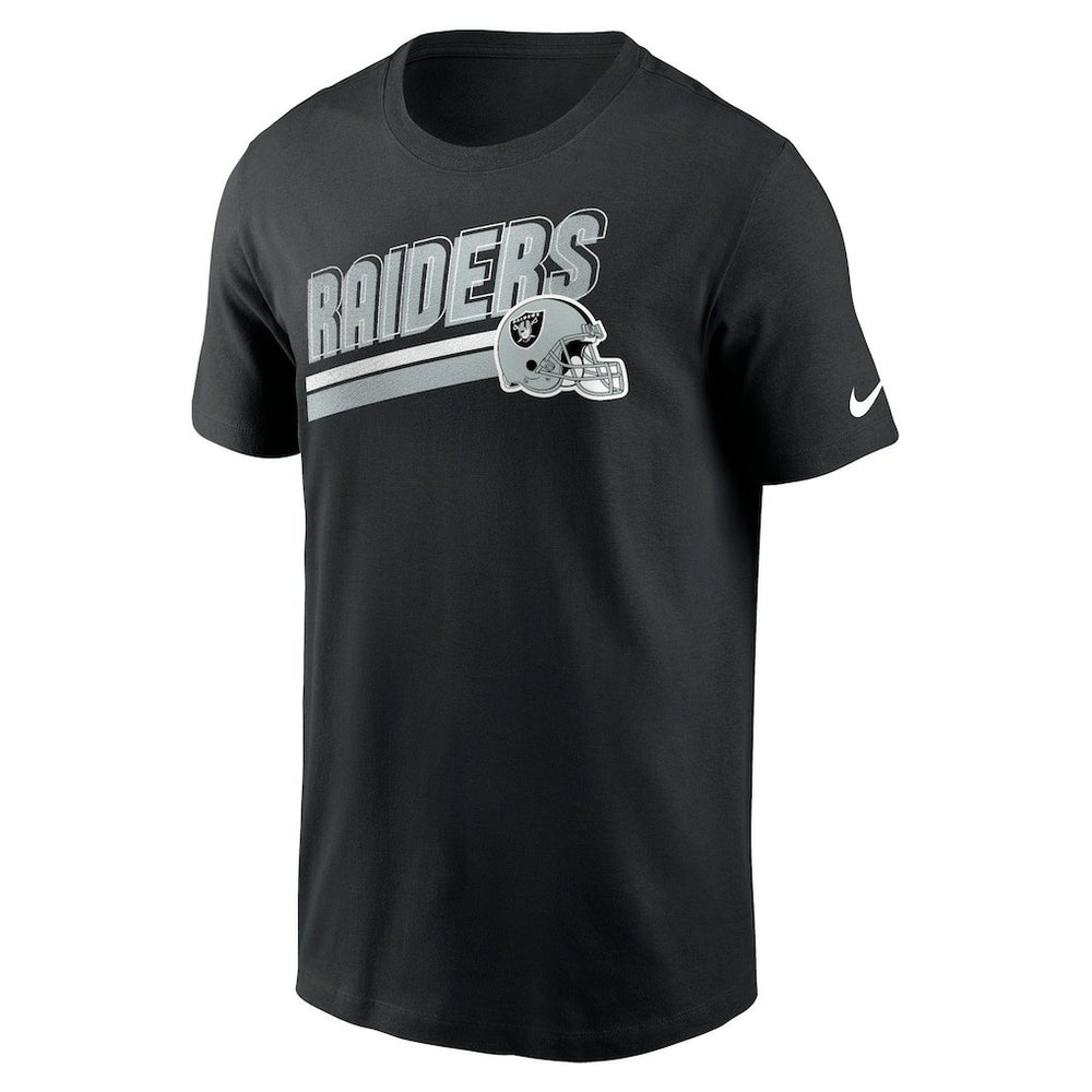 Las Vegas Raiders Essential Blitz Lockup T-Shirt - Black T-shirts