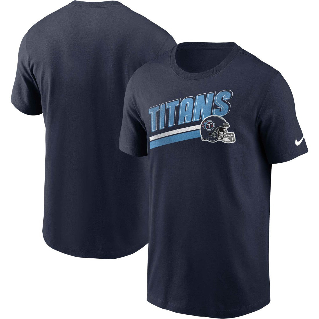 Tennessee Titans Essential Blitz Lockup T-Shirt - Navy T-shirts