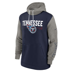Tennessee Titans Fashion Color Block Pullover Hoodie - Navy Hoodies