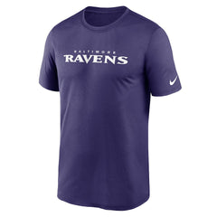Baltimore Ravens Legend Wordmark Performance T-Shirt - Purple T-shirts