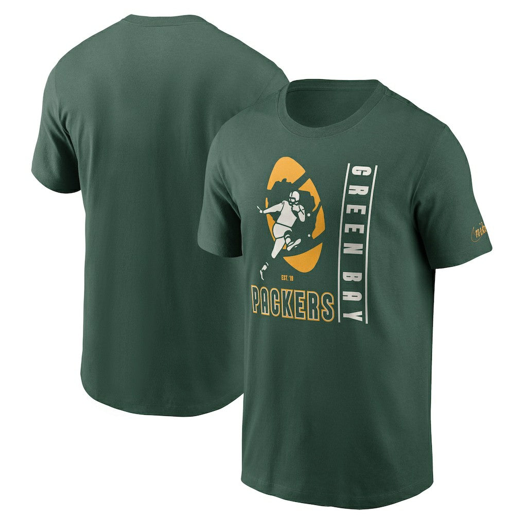 Green Bay Packers Lockup Essential T-Shirt - Green T-shirts