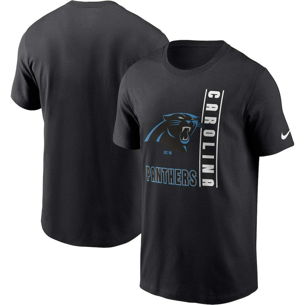 Carolina Panthers Lockup Essential T-Shirt - Black T-shirts
