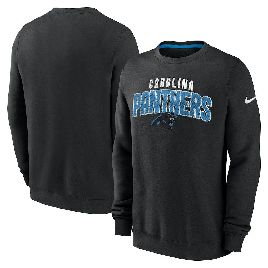 Carolina Panthers Rewind Club Pullover Sweatshirt - Black Pullover