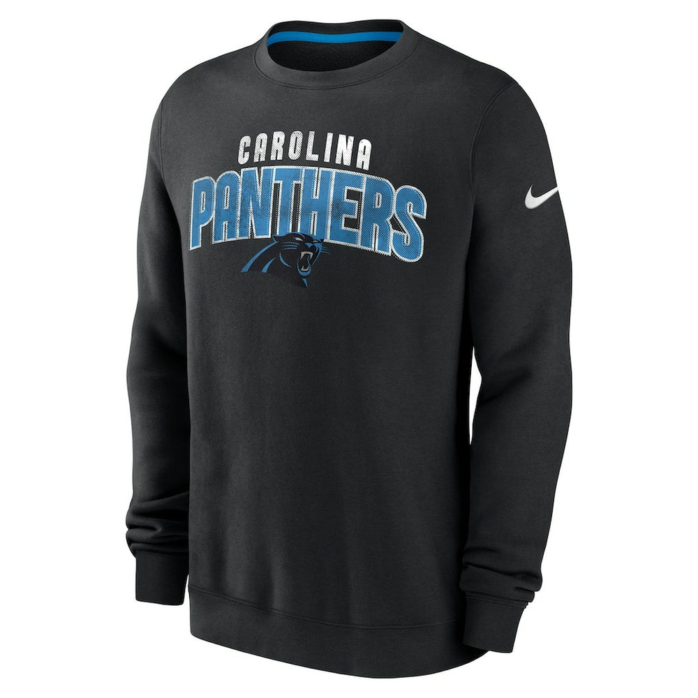 Carolina Panthers Rewind Club Pullover Sweatshirt - Black Pullover