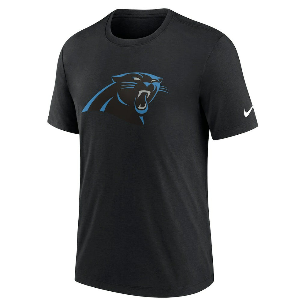 Carolina Panthers Rewind Logo Tri-Blend T-Shirt - Black T-shirts