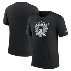 Las Vegas Raiders Rewind Logo Tri-Blend T-Shirt - Black T-shirts
